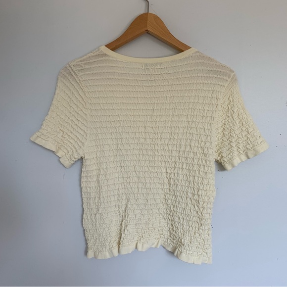 CLUB MONACO WHITE POPCORN TOP - Picture 7 of 8